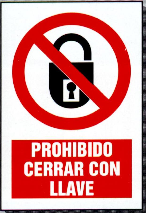 1 Proh cerrar con llave  IMAGENES FOTOS DIBUJOS